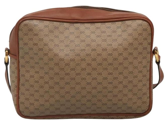 Gucci Borsa a spalla Micro GG Supreme PVC Beige Oro 001 115 5443 Auth bs27554 D'oro - vista 3