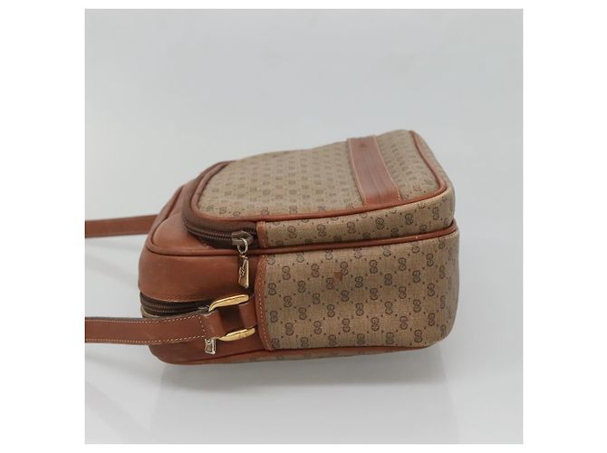 Gucci Borsa a spalla Micro GG Supreme PVC Beige Oro 001 115 5443 Auth bs27554 D'oro - vista 4