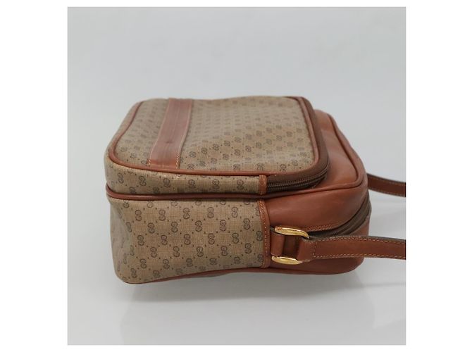 Gucci Borsa a spalla Micro GG Supreme PVC Beige Oro 001 115 5443 Auth bs27554 D'oro - vista 5