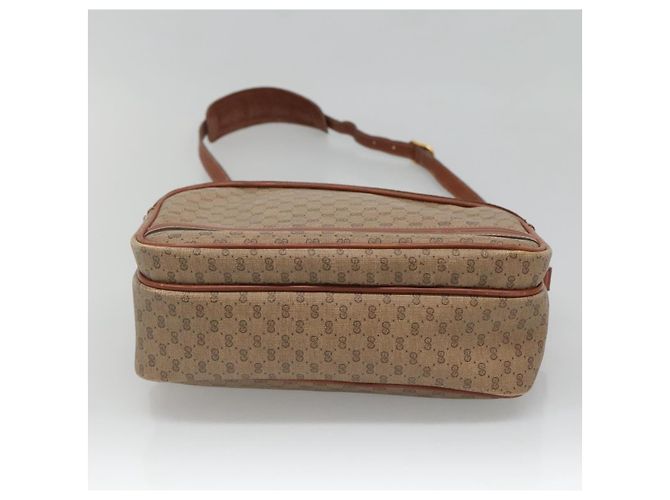 Gucci Borsa a spalla Micro GG Supreme PVC Beige Oro 001 115 5443 Auth bs27554 D'oro - vista 9