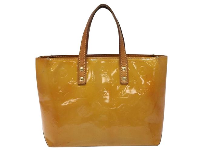 LOUIS VUITTON Monogram Vernis Reade PM Borsa a Mano Beige M91334 LV Auth BA3837 - vista 13
