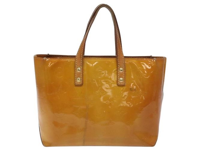 LOUIS VUITTON Monogram Vernis Reade PM Borsa a Mano Beige M91334 LV Auth BA3837 - vista 2