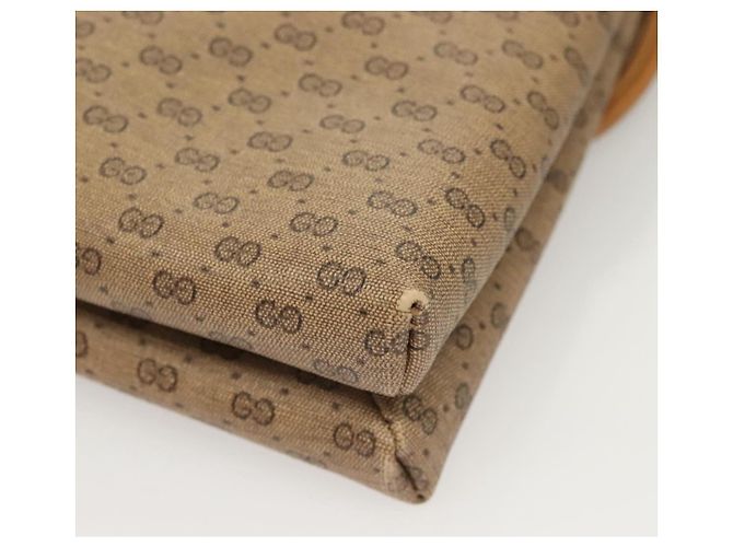Gucci Borsa a spalla Micro GG Supreme in PVC beige e oro 49 001 5548 Auth BA3774 D'oro - vista 13