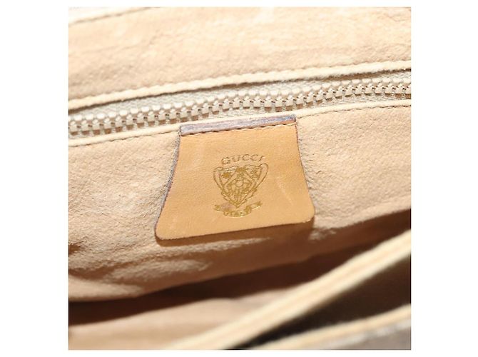 Gucci Borsa a spalla Micro GG Supreme in PVC beige e oro 49 001 5548 Auth BA3774 D'oro - vista 16