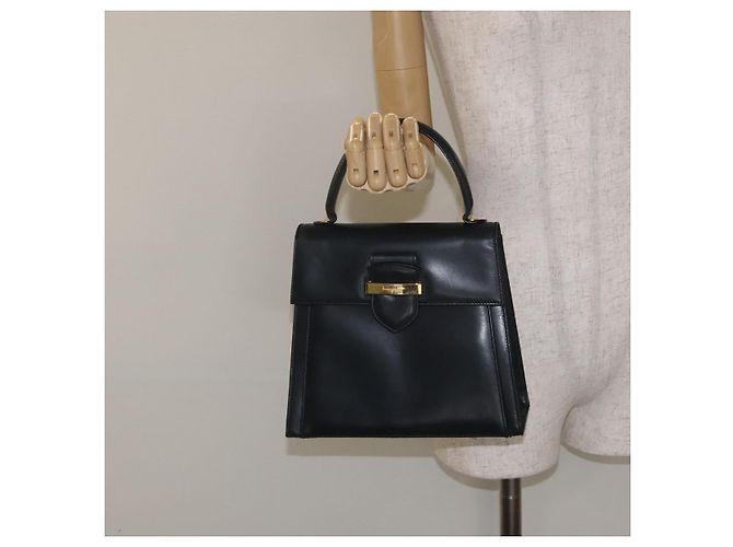 Borsa a mano Salvatore Ferragamo in pelle nera e oro Auth BA3911 Nero D'oro - vista 22