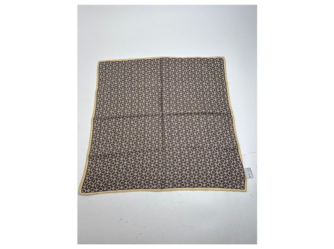 Céline Sciarpa vintage Celine Macadam Monogramm marrone bianco Grigio - vista 11