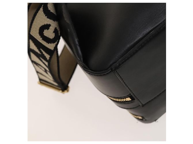Autre Marque Zaino in pelle nera e oro Stella MacCartney 594165 Auth BA3320 Nero D'oro - vista 15