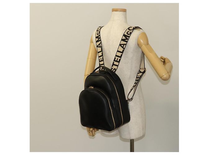 Autre Marque Zaino in pelle nera e oro Stella MacCartney 594165 Auth BA3320 Nero D'oro - vista 24