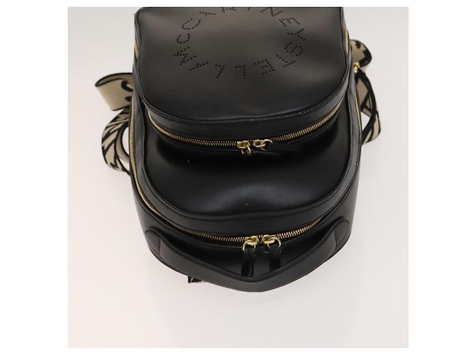 Autre Marque Zaino in pelle nera e oro Stella MacCartney 594165 Auth BA3320 Nero D'oro - vista 6