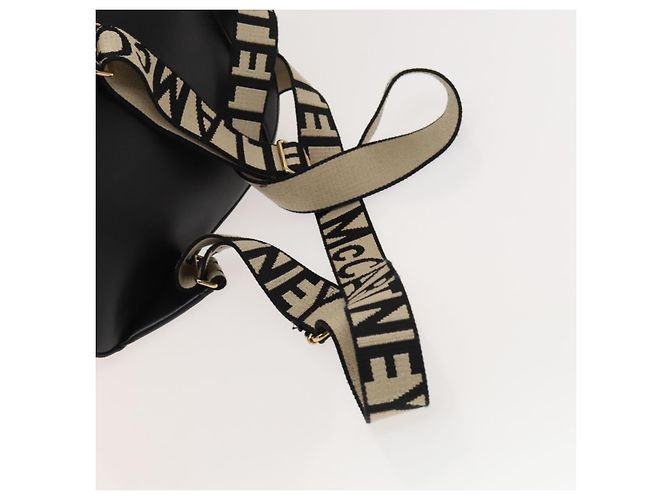 Autre Marque Zaino in pelle nera e oro Stella MacCartney 594165 Auth BA3320 Nero D'oro - vista 9