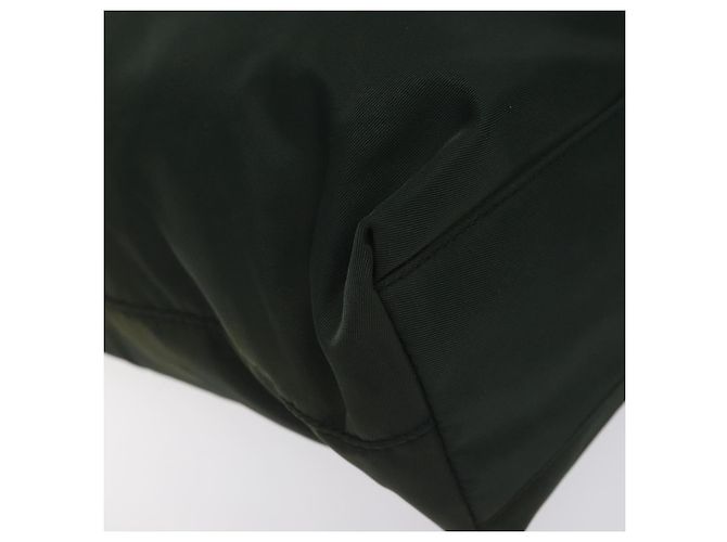 Borsa Tote PRADA in nylon verde argento Auth bs27520 - vista 11