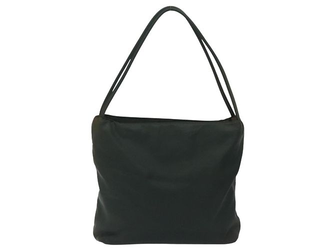 Borsa Tote PRADA in nylon verde argento Auth bs27520 - vista 3