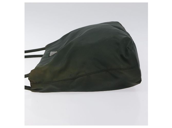 Borsa Tote PRADA in nylon verde argento Auth bs27520 - vista 5