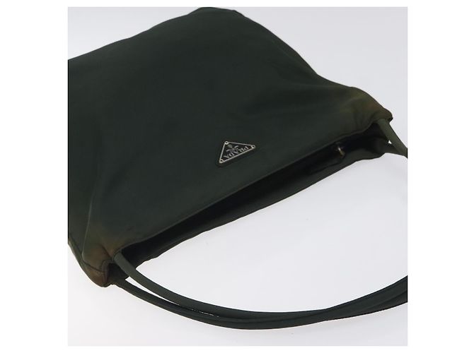 Borsa Tote PRADA in nylon verde argento Auth bs27520 - vista 6