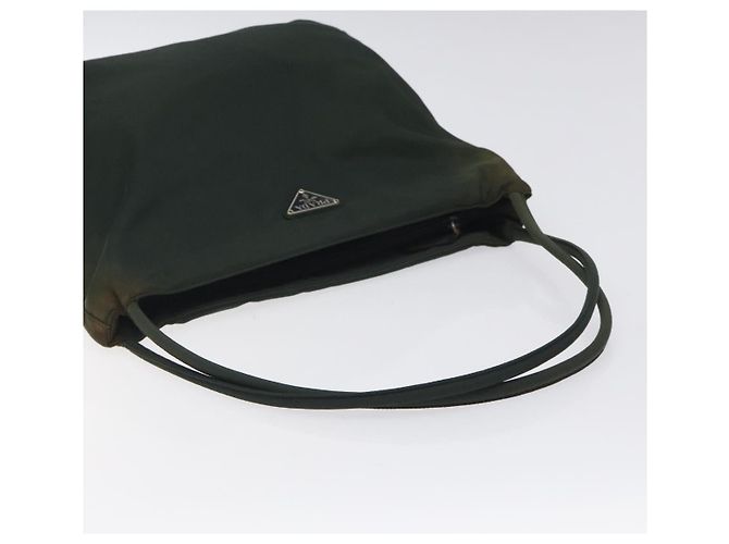 Borsa Tote PRADA in nylon verde argento Auth bs27520 - vista 7