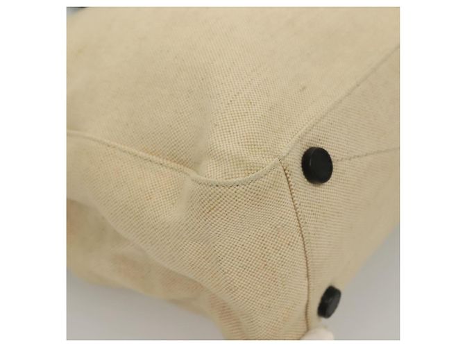 Tote Borsa sportiva PRADA in tela beige e nera Auth bs27461 Nero - vista 10