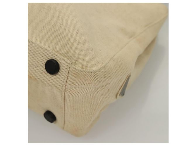 Tote Borsa sportiva PRADA in tela beige e nera Auth bs27461 Nero - vista 11