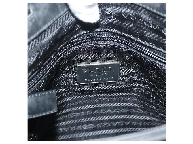 Tote Borsa sportiva PRADA in tela beige e nera Auth bs27461 Nero - vista 15
