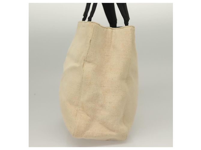 Tote Borsa sportiva PRADA in tela beige e nera Auth bs27461 Nero - vista 4