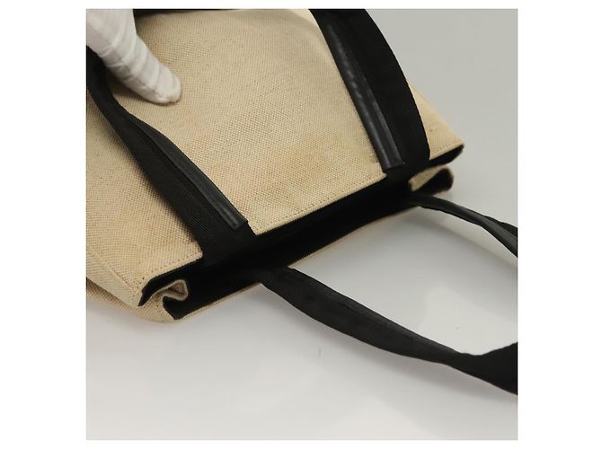 Tote Borsa sportiva PRADA in tela beige e nera Auth bs27461 Nero - vista 6