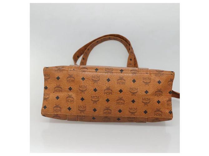 Borsa a spalla MCM Logogram Vicetos in pelle PVC marrone Auth BA3979 - vista 9