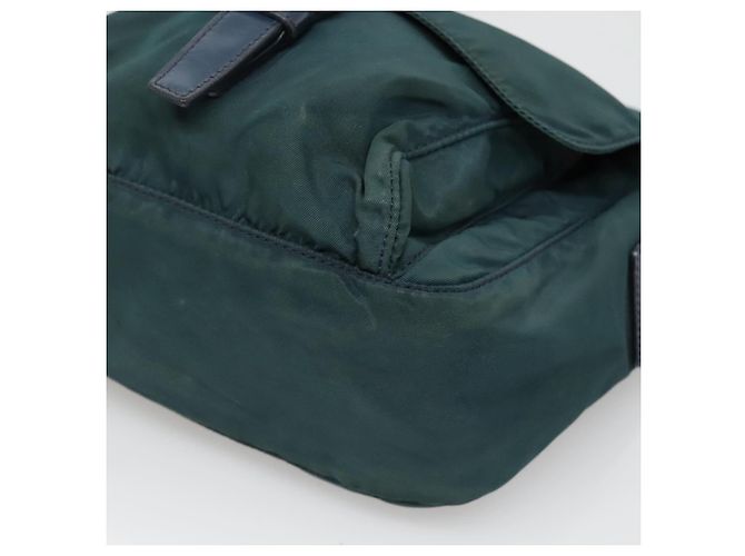 Borsa a Spalla PRADA in Nylon Verde Auth 127874 - vista 10