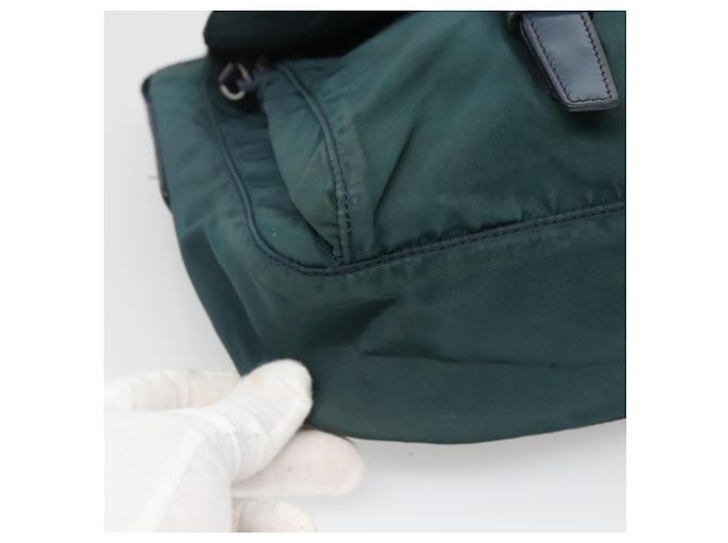 Borsa a Spalla PRADA in Nylon Verde Auth 127874 - vista 11