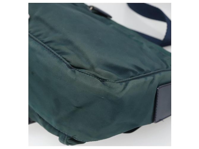Borsa a Spalla PRADA in Nylon Verde Auth 127874 - vista 12