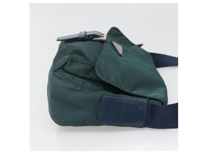 Borsa a Spalla PRADA in Nylon Verde Auth 127874 - vista 4