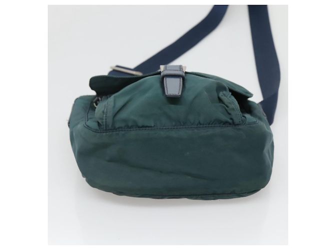 Borsa a Spalla PRADA in Nylon Verde Auth 127874 - vista 9