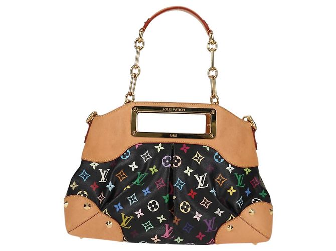 LOUIS VUITTON Monogram Multicolor Judy MM Tasche 2Way Schwarz M40256 Auth 131092V - Ansicht 3