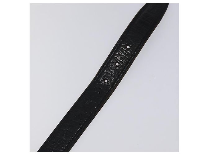 Cintura in pelle nera e oro Christian Dior Auth bs27707 Nero D'oro - vista 10