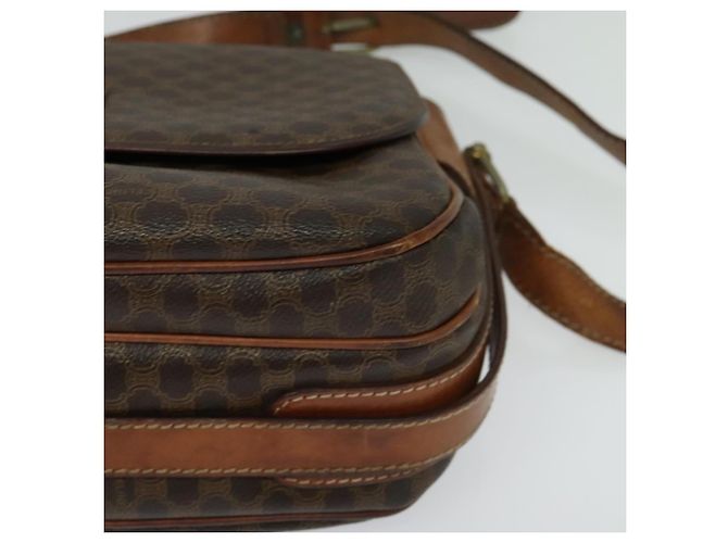 Céline Borsa a spalla in tela Macadam CELINE PVC marrone oro Auth 128715 D'oro - vista 11