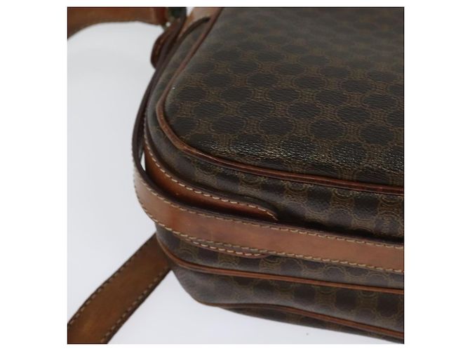 Céline Borsa a spalla in tela Macadam CELINE PVC marrone oro Auth 128715 D'oro - vista 12