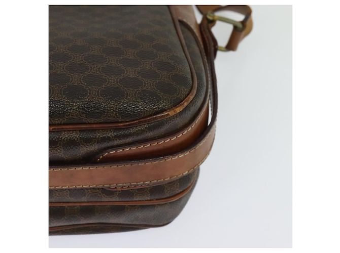 Céline Borsa a spalla in tela Macadam CELINE PVC marrone oro Auth 128715 D'oro - vista 13