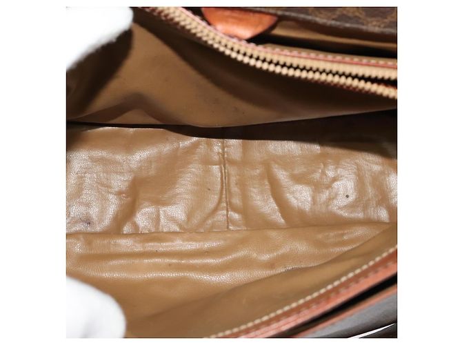 Céline Borsa a spalla in tela Macadam CELINE PVC marrone oro Auth 128715 D'oro - vista 17