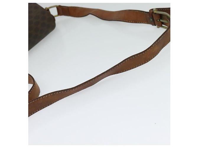 Céline Borsa a spalla in tela Macadam CELINE PVC marrone oro Auth 128715 D'oro - vista 7