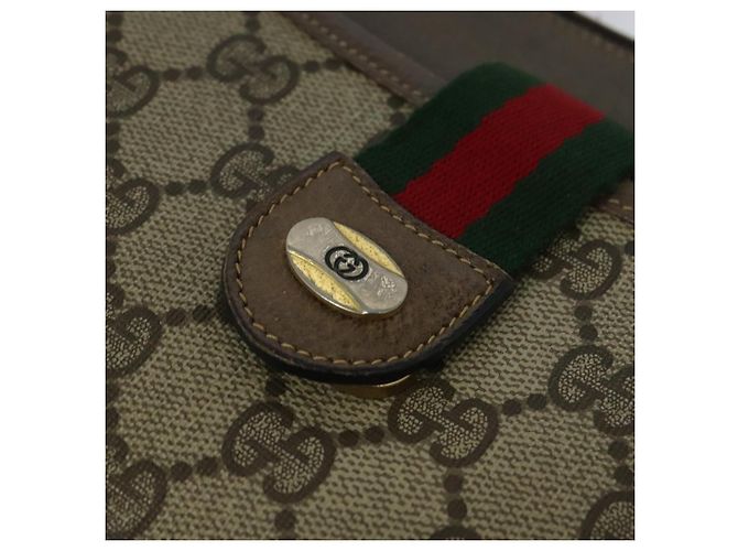 Borsa a spalla GUCCI GG Supreme Web Sherry Line PVC Beige 904 02 026 Auth bs27641 - vista 14