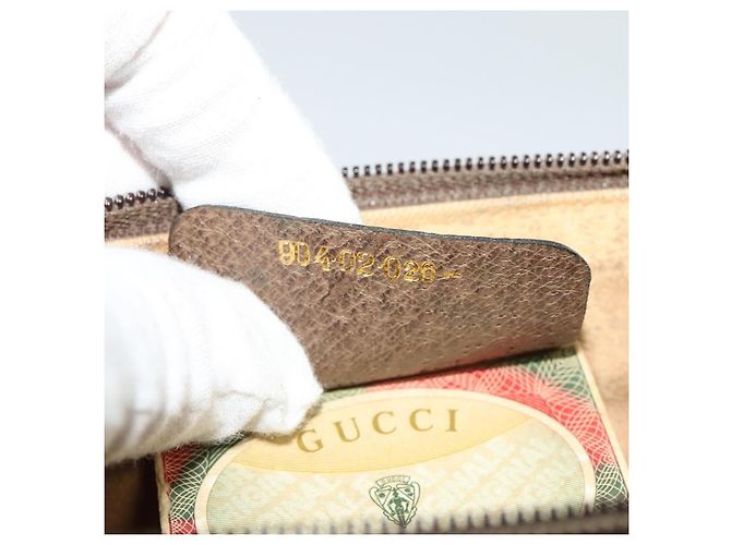 Borsa a spalla GUCCI GG Supreme Web Sherry Line PVC Beige 904 02 026 Auth bs27641 - vista 20