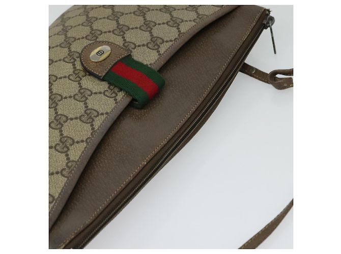 Borsa a spalla GUCCI GG Supreme Web Sherry Line PVC Beige 904 02 026 Auth bs27641 - vista 6