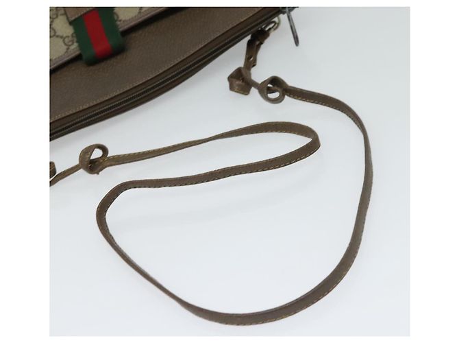 Borsa a spalla GUCCI GG Supreme Web Sherry Line PVC Beige 904 02 026 Auth bs27641 - vista 7