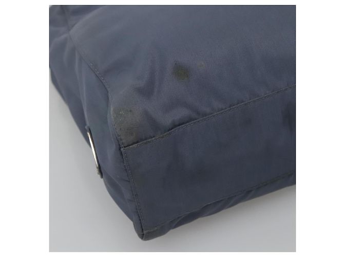 PRADA Handtasche aus grauem Nylon mit silberner Authentizität bs27845 Braun - Ansicht 11