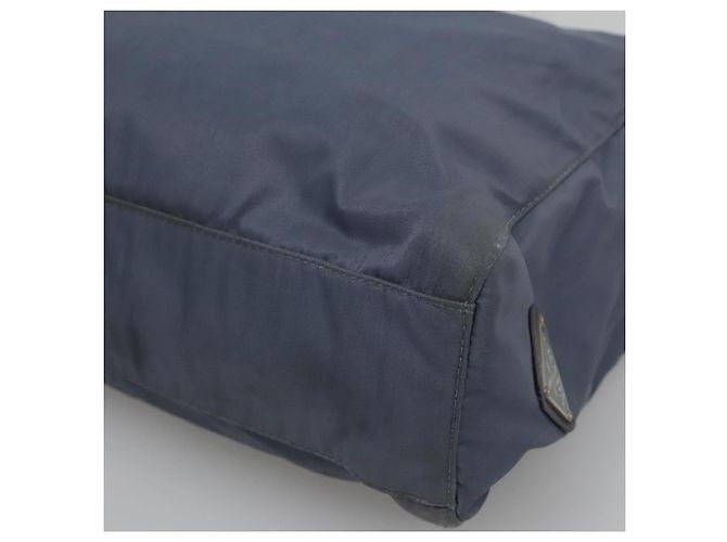 PRADA Handtasche aus grauem Nylon mit silberner Authentizität bs27845 Braun - Ansicht 12
