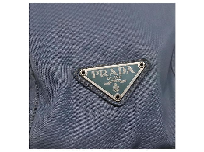 PRADA Handtasche aus grauem Nylon mit silberner Authentizität bs27845 Braun - Ansicht 14