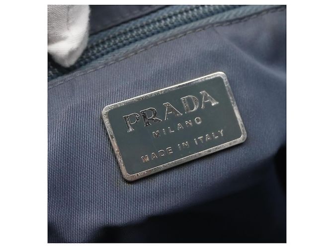 PRADA Handtasche aus grauem Nylon mit silberner Authentizität bs27845 Braun - Ansicht 16