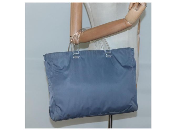 PRADA Handtasche aus grauem Nylon mit silberner Authentizität bs27845 Braun - Ansicht 24