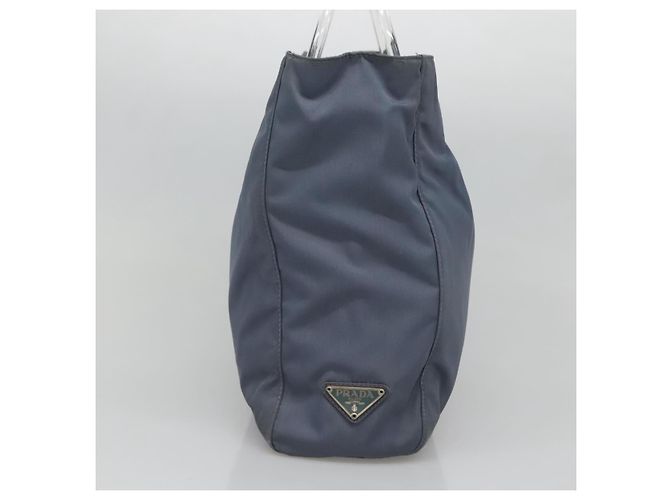 PRADA Handtasche aus grauem Nylon mit silberner Authentizität bs27845 Braun - Ansicht 4