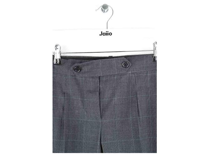 Louis Vuitton Pantalones rectos de lana Gris - vista 2