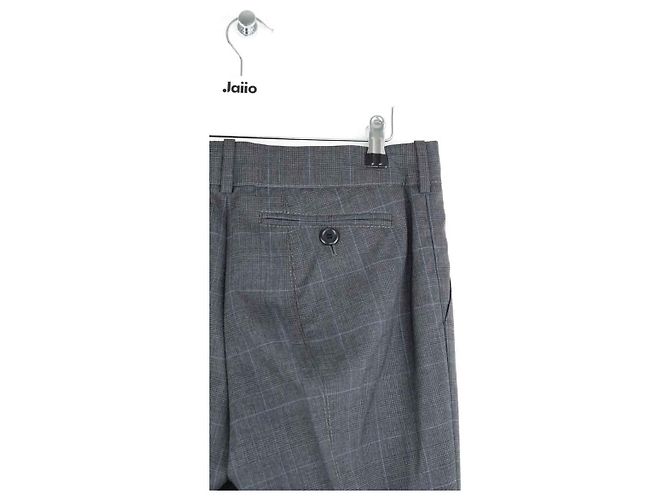 Louis Vuitton Pantalones rectos de lana Gris - vista 4