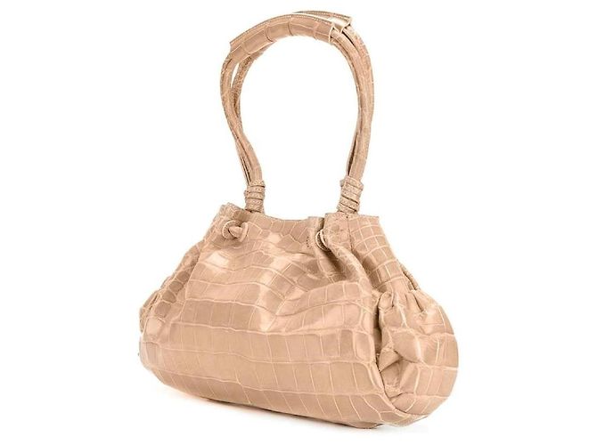 Borsa in coccodrillo rosa nudo Giorgio Armani - anni 2000 Carne - vista 3